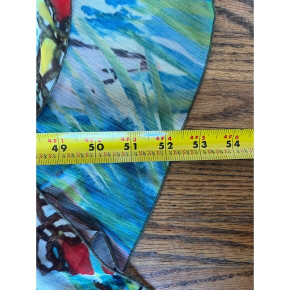 ALICE + OLIVIA Multicolor Orly Hankerchief Summer Maxi Dress   Women's Size 6 - Picture 8 of 9